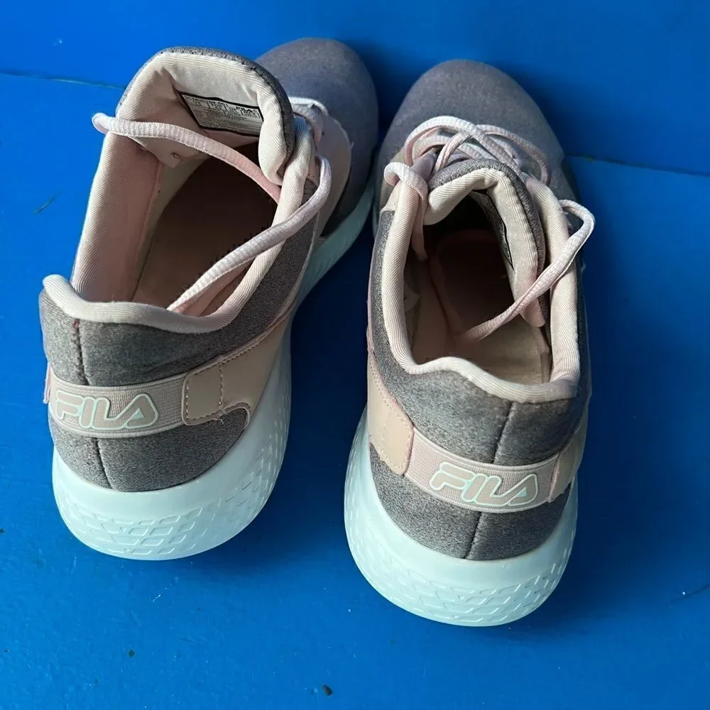Women's Fila Athletic Shoes - Size 12 - Gray with Bright Pink Trim